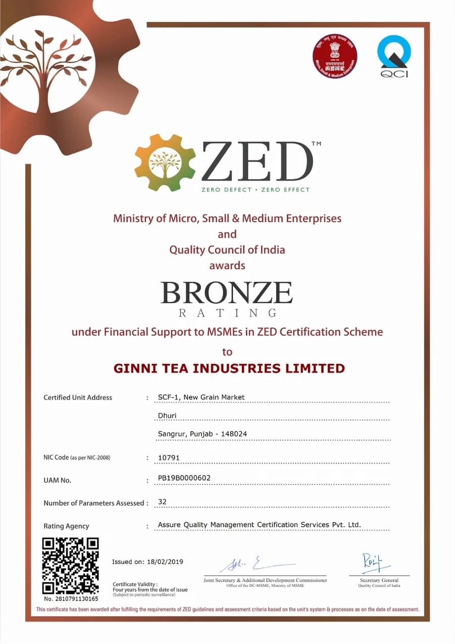 ZED Certification document preview